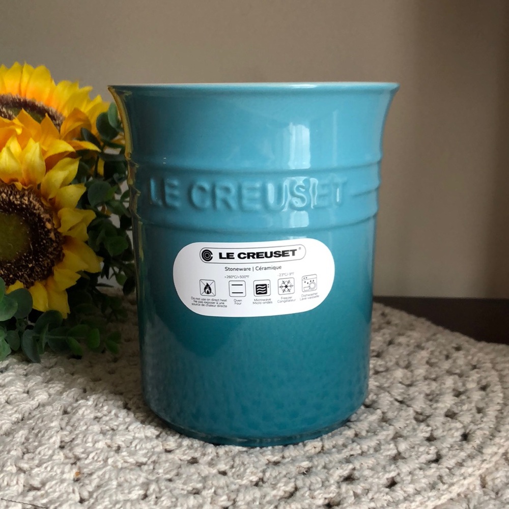 Le Creuset Stoneware Utensil Holder Crock - Caribbean